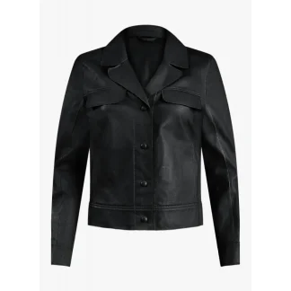 Alina Noir - Veste Courte En Cuir Veritable^OAKWOOD Store