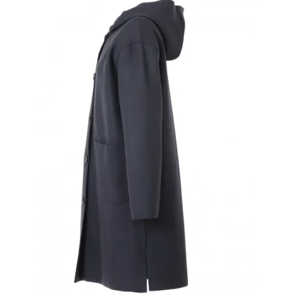 Anais Bleu Marine - Manteau En Laine Melangee^OAKWOOD Discount