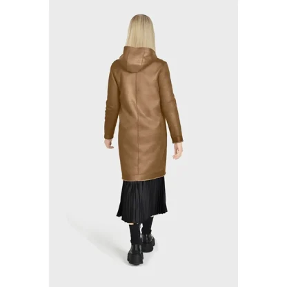 Angelique Cognac - Manteau Reversible A Capuche Effet Peau Lainee^OAKWOOD Sale