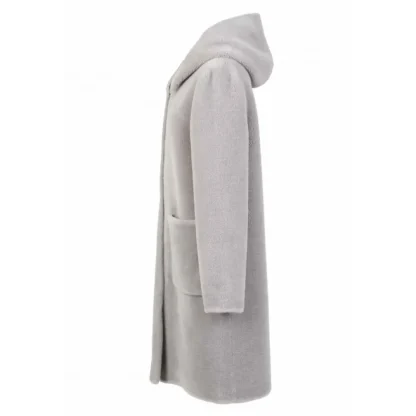 Angelique Gris - Manteau Reversible A Capuche Effet Peau Lainee^OAKWOOD Online