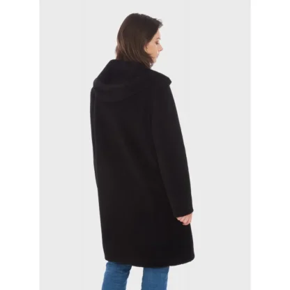 Angelique Noir - Manteau Reversible A Capuche Effet Peau Lainee^OAKWOOD Best