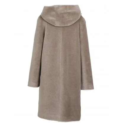 Angelique Taupe - Manteau Reversible A Capuche Effet Peau Lainee^OAKWOOD Cheap