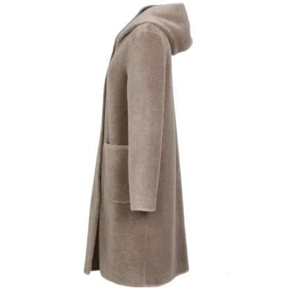 Angelique Taupe - Manteau Reversible A Capuche Effet Peau Lainee^OAKWOOD Cheap