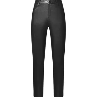 Anoushka Noir - Pantalon Stretch En Cuir Veritable^OAKWOOD Flash Sale