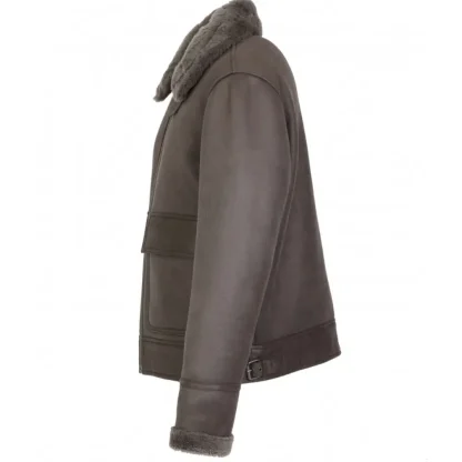 Bravour Kaki Fonce - Blouson Bomber Effet Mouton Retourne^OAKWOOD Outlet