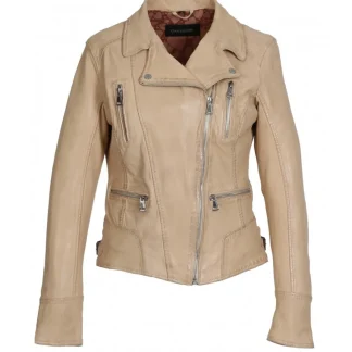 Camera Beige Fonce - Blouson En Cuir Veritable^OAKWOOD Fashion