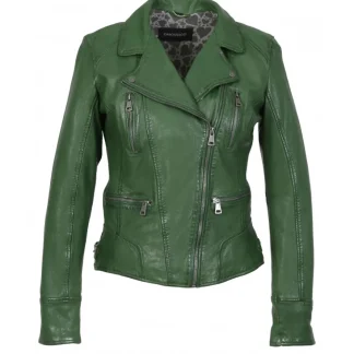 Camera Vert - Blouson En Cuir Veritable^OAKWOOD Discount