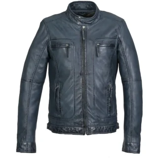 Casey Bleu - Blouson En Cuir Veritable^OAKWOOD Shop