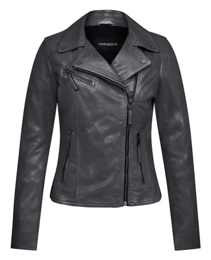 Club Metal Noir - Blouson Asymetrique Epure En Cuir Veritable^OAKWOOD Outlet