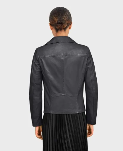 Club Metal Noir - Blouson Asymetrique Epure En Cuir Veritable^OAKWOOD Outlet