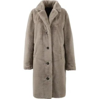 Cyber Beige Fonce - Manteau Long En Fausse Fourrure^OAKWOOD Best