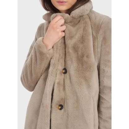 Cyber Beige Fonce - Manteau Long En Fausse Fourrure^OAKWOOD Best