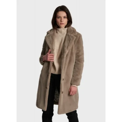 Cyber Beige Fonce - Manteau Long En Fausse Fourrure^OAKWOOD Best