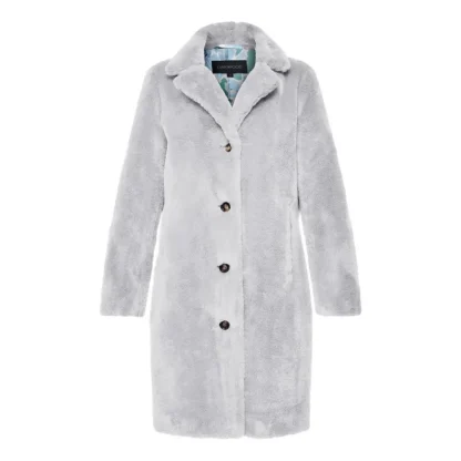 Cyber Gris Clair - Manteau Long En Fausse Fourrure^OAKWOOD Shop