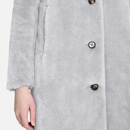 Cyber Gris Clair - Manteau Long En Fausse Fourrure^OAKWOOD Shop