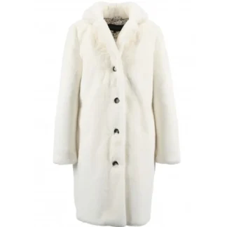 Cyber Ivoire - Manteau Long En Fourrure Synthetique A Col Revers^OAKWOOD Clearance