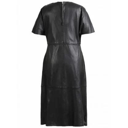 Dance Noir - Robe Fourreau En Cuir Veritable^OAKWOOD Store