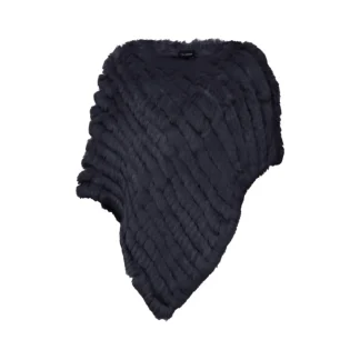 Davos Bleu Fonce - Poncho En Fourrure Veritable^OAKWOOD Flash Sale