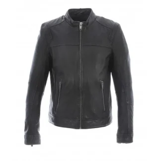 Dublin Noir - Blouson En Cuir Veritable Lisse^OAKWOOD Clearance