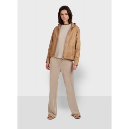 Dynamic Beige - Blouson A Capuche En Cuir Veritable^OAKWOOD Best Sale