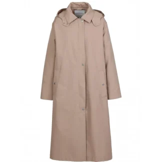 Earth Beige - Manteau Long Deperlant A Capuche Amovible^OAKWOOD Cheap