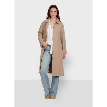 Earth Beige - Manteau Long Deperlant A Capuche Amovible^OAKWOOD Cheap