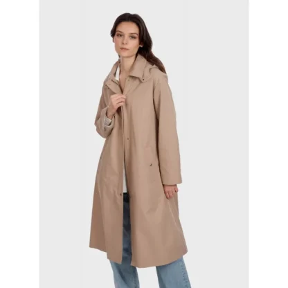 Earth Beige - Manteau Long Deperlant A Capuche Amovible^OAKWOOD Cheap