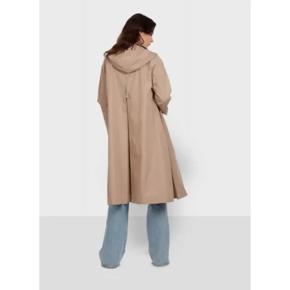 Earth Beige - Manteau Long Deperlant A Capuche Amovible^OAKWOOD Cheap