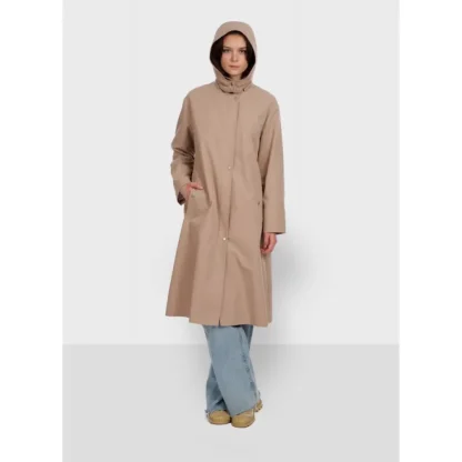 Earth Beige - Manteau Long Deperlant A Capuche Amovible^OAKWOOD Cheap