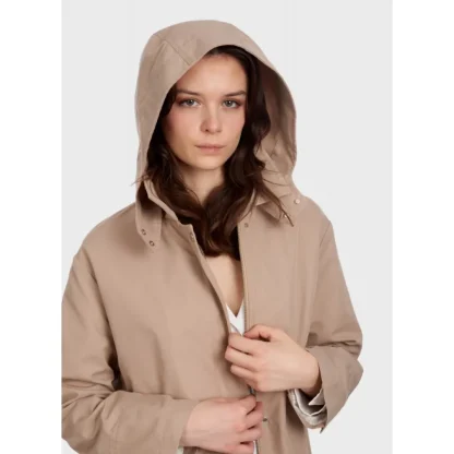 Earth Beige - Manteau Long Deperlant A Capuche Amovible^OAKWOOD Cheap