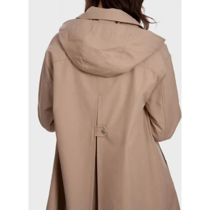 Earth Beige - Manteau Long Deperlant A Capuche Amovible^OAKWOOD Cheap