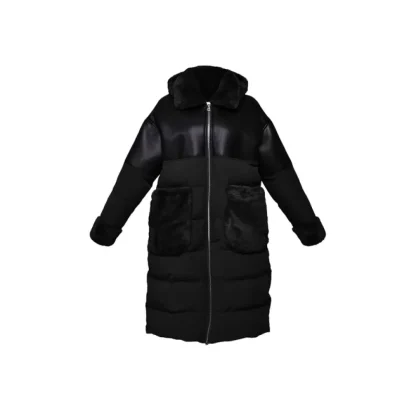 Ella Noir - Manteau Long En Fausse Fourrure / Nylon^OAKWOOD Online