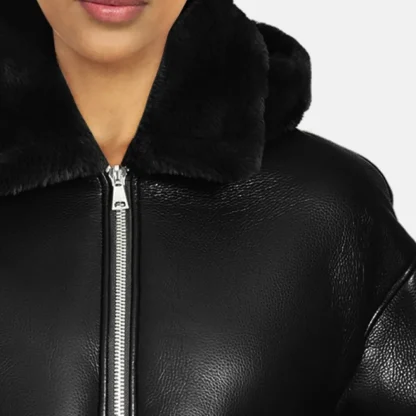 Ella Noir - Manteau Long En Fausse Fourrure / Nylon^OAKWOOD Online