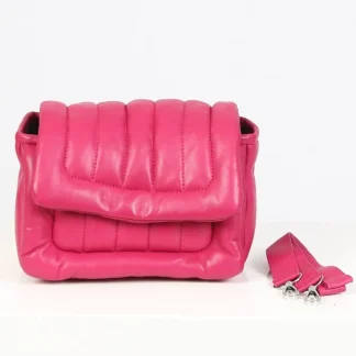 Exception Fushia - Sac En Bandouiliere En Cuir Veritable Matelasse^OAKWOOD Outlet