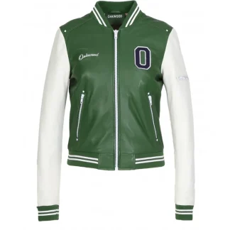 Flirt Bi Emeraude- Blouson Teddy Bi-Color En Cuir Veritable^OAKWOOD Flash Sale