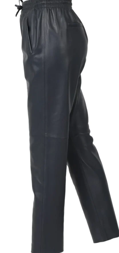 Gift Bleu Marine - Pantalon Jogpant Cuir Veritable^OAKWOOD Flash Sale