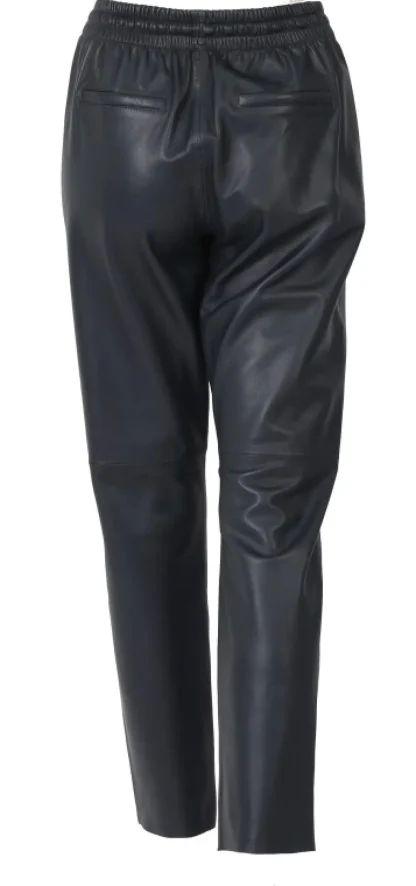 Gift Bleu Marine - Pantalon Jogpant Cuir Veritable^OAKWOOD Flash Sale