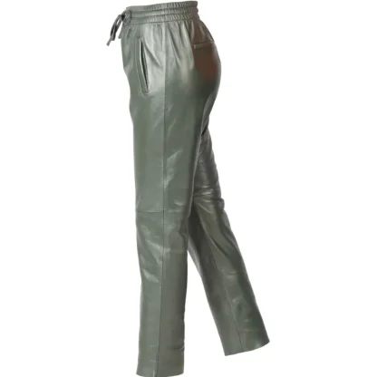 Gift Metal Vert Fonce - Pantalon Jogpant Cuir Veritable^OAKWOOD Discount