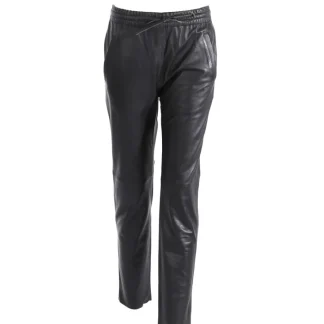 Gift Noir - Pantalon Jogpant Cuir Veritable^OAKWOOD New