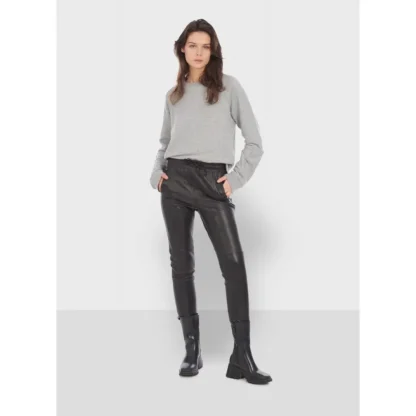 Gift Noir - Pantalon Jogpant Cuir Veritable^OAKWOOD New