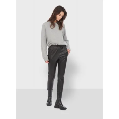 Gift Noir - Pantalon Jogpant Cuir Veritable^OAKWOOD New