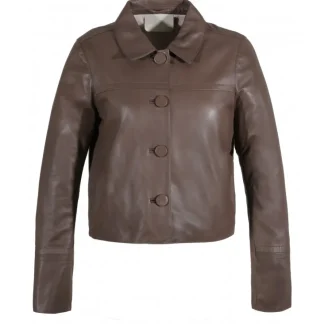 Grace Smoke - Veste Courte En Cuir Veritable^OAKWOOD Fashion