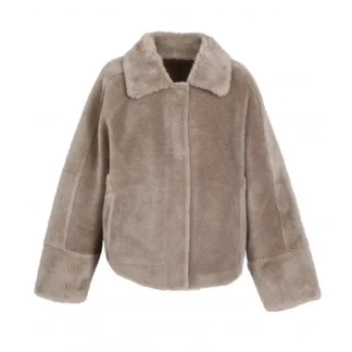 Helen Taupe - Veste Reversible Effet Peau Lainee^OAKWOOD New