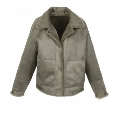 Helen Vert Pale - Veste Reversible Effet Peau Lainee^OAKWOOD Shop