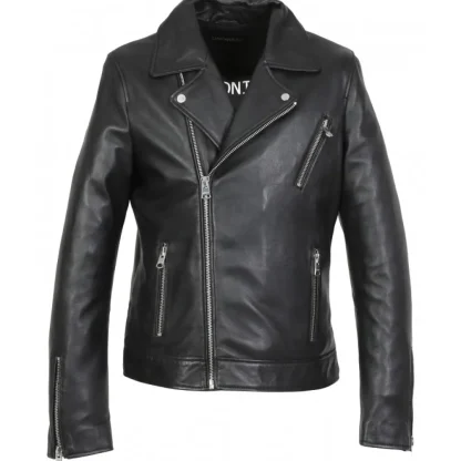 Hommage Noir - Blouson Asymetrique En Cuir Veritable^OAKWOOD Flash Sale