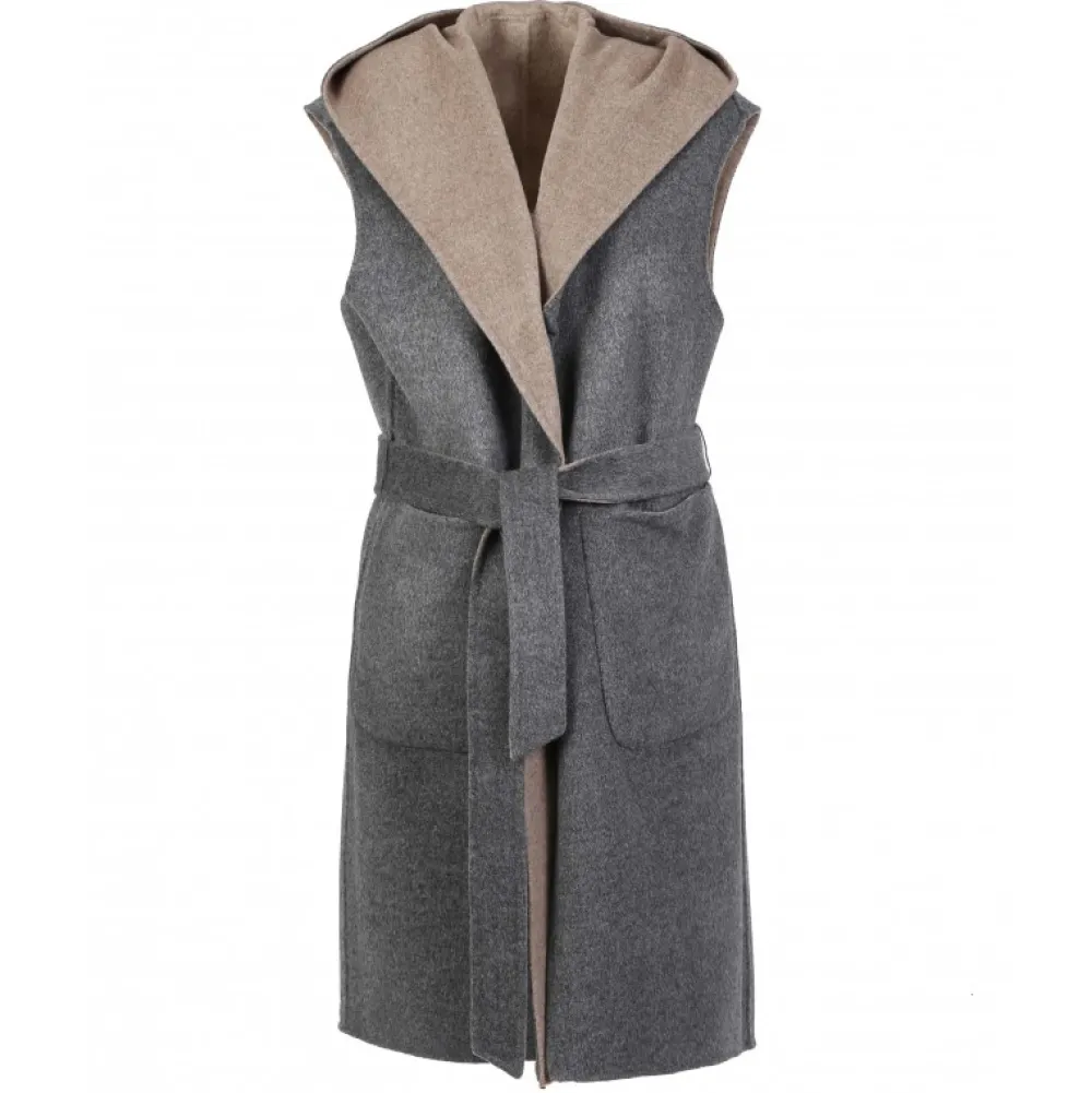 Libertad Bicolore - Manteau Sans Manche Reversible En Laine Melangee^OAKWOOD Hot