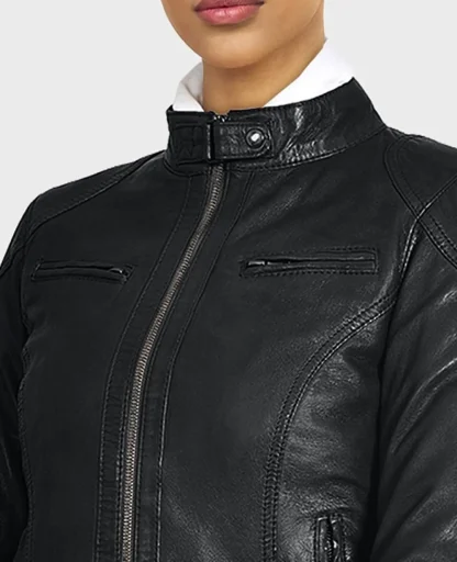 Lina Noir - Veste Courte En Cuir Veritable^OAKWOOD Outlet