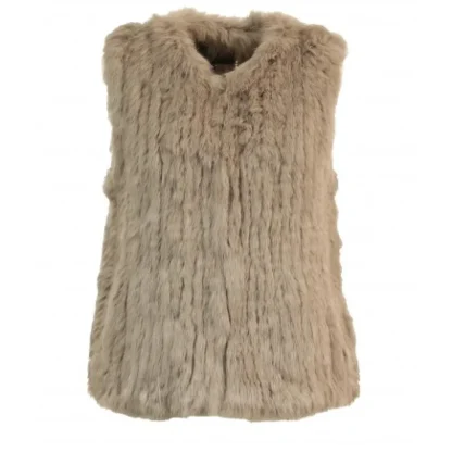 Magali Beige Fonce - Gilet Sans Manche En Fourrure Veritable^OAKWOOD Hot