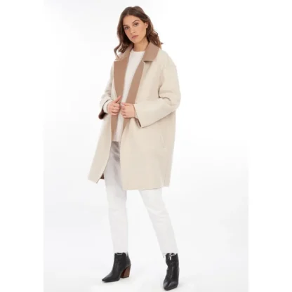 Magdalena Taupe - Manteau Court Reversible En Laine^OAKWOOD Outlet