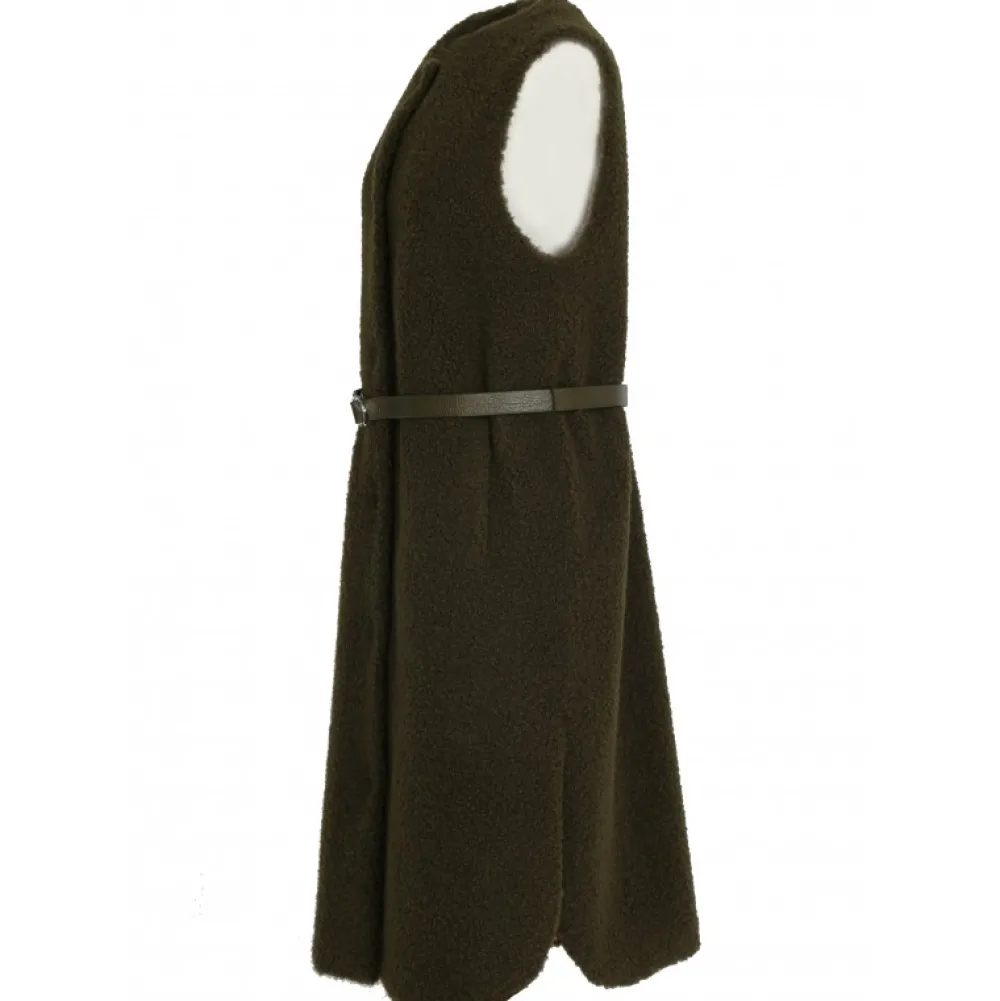 Matcha Kaki - Manteau Sans Manche En Fausse Fourrure Bouclee^OAKWOOD Online